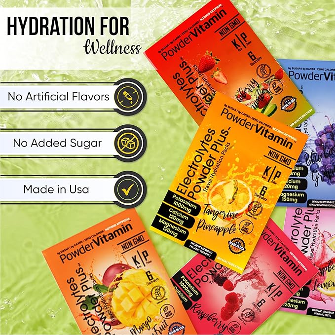 Electrolytes Powder Plus, Keto, Variety Pack B, Sugar Free, Pink Himalayan Salt, 1000mg Potassium, 120mg Calcium, 120mg Magnesium, Non-GMO, Zero Calories, (16 Hydration Packets)