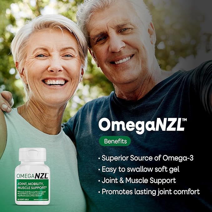 Original Omega-3 Joint Support Supplement, Best Natural Muscle Relief, Green Lipped Mussel Oil, 60 Softgels, No Fishy Aftertaste