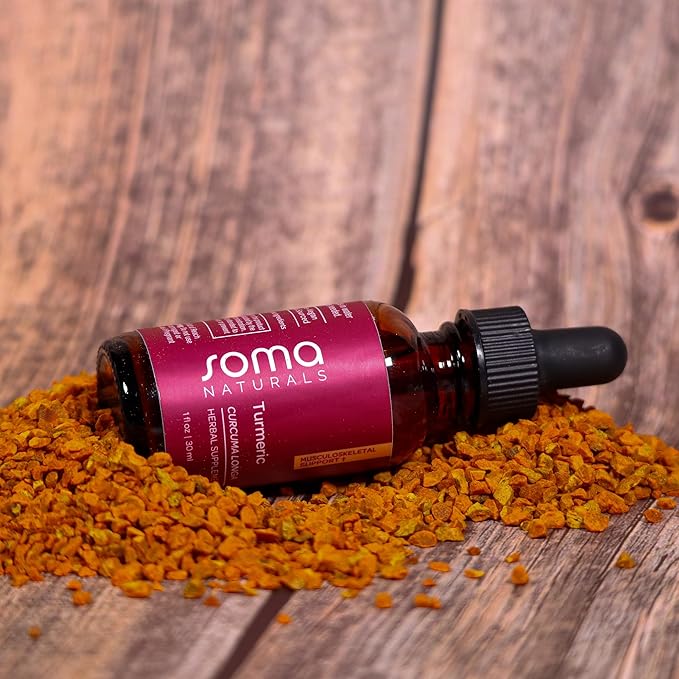 Organic Turmeric Liquid Extract, Curcumin Drops for Joint & Skin, Helps Immune Function & Clarity, Non-GMO, Gluten-Free, 1fl oz, 30ml