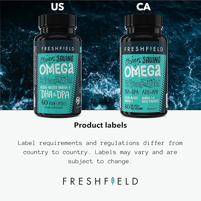 Ocean Saving Omega 3, The Fish Oil Replacement, 2-Month Supply, Sustainably Sourced, Highest Levels of DHA per Capsule (440 mg), Algae Oil, w/DPA. 60 Count