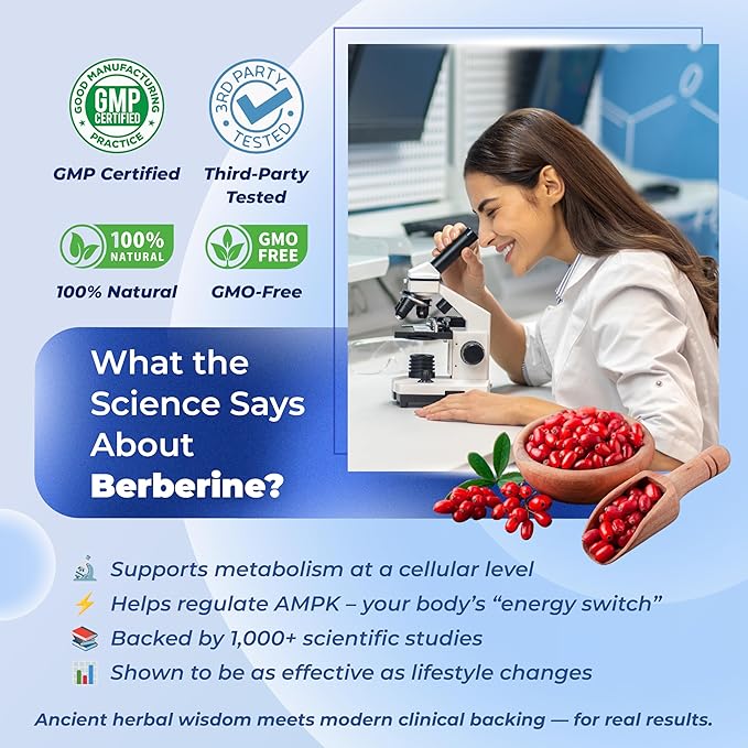 Premium Berberine Supplement with Ceylon Cinnamon, Bitter Melon, Milk Thistle - 150 Day Supply (150 Count (Pack of 1))