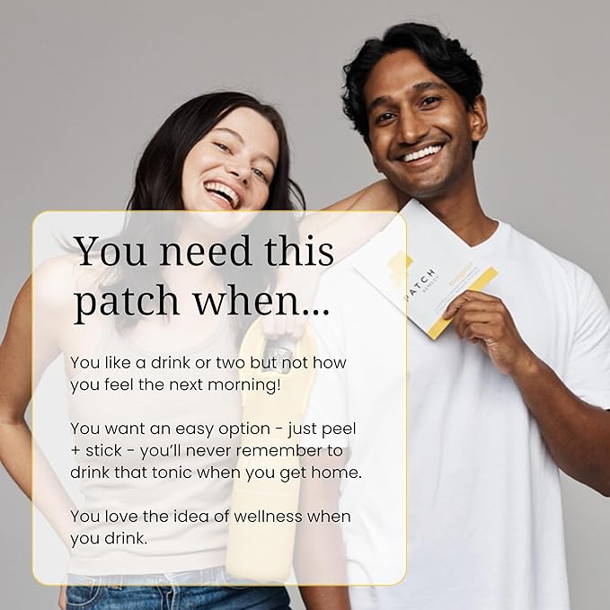 Recover Patch - 30 Topical Patches for a Night Out with Glutathione & Milk Thistle Extract for Pre & Post Party Recovery Relief Transdermal Skin Support