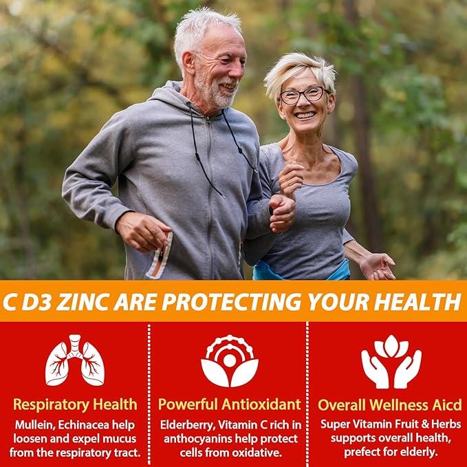 Bundle: Sugar Free Vitamin C + D3 + Zinc Gummies for Adults & Melatonin 10mg 20mg Night Time Metabolism Sleep Gummies