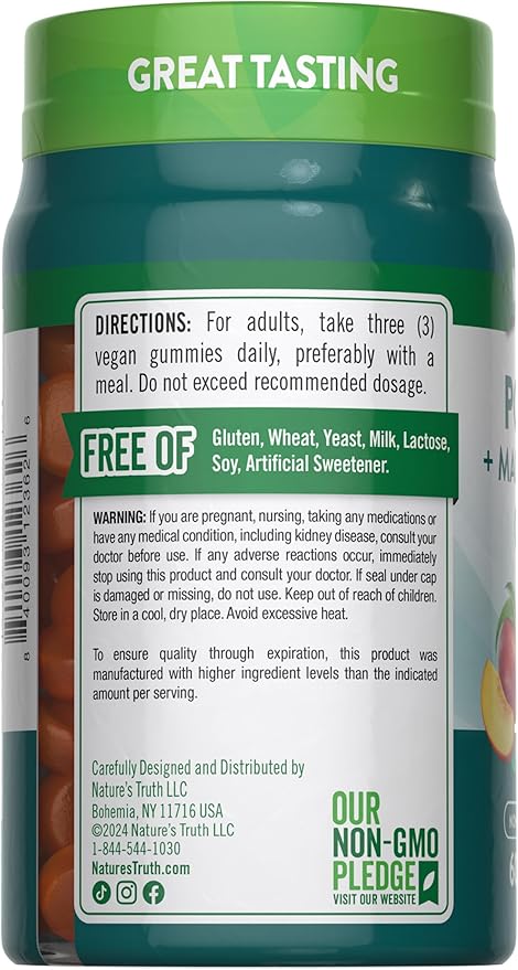 Nature's Truth Potassium Magnesium Citrate Gummies | 60 Count | Vegan, Non-GMO & Gluten Free Supplement