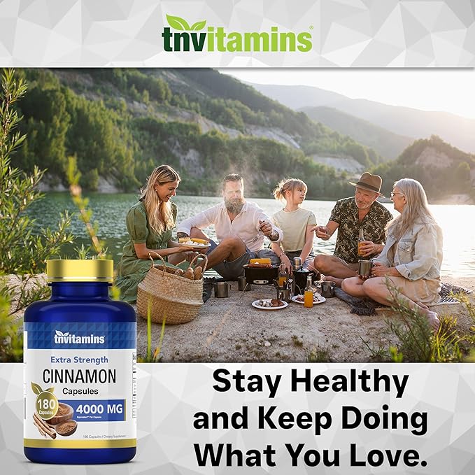 Cinnamon Capsules 4,000 mg Equivalent - 180 Capsules | Cassia & Ceylon Cinnamon Pills | Two Varieties! | Non-GMO! | Made in The USA!