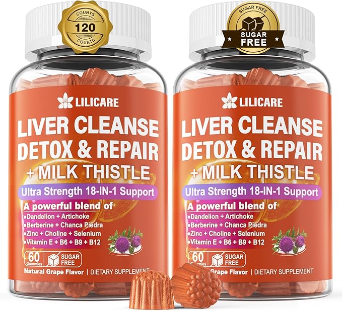 Bundle Vegan Omega 3 Supplement Gummies & Liver Cleanse Detox & Repair Gummies