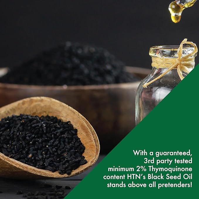 Health Thru Nutrition Black Seed Oil 500mg 360 Softgels | High Potency 2% Thymoquinone | 3rd Party Tested | Pure Cold Pressed | Organically Gown | Non-GMO, Gluten Free, Soy Free