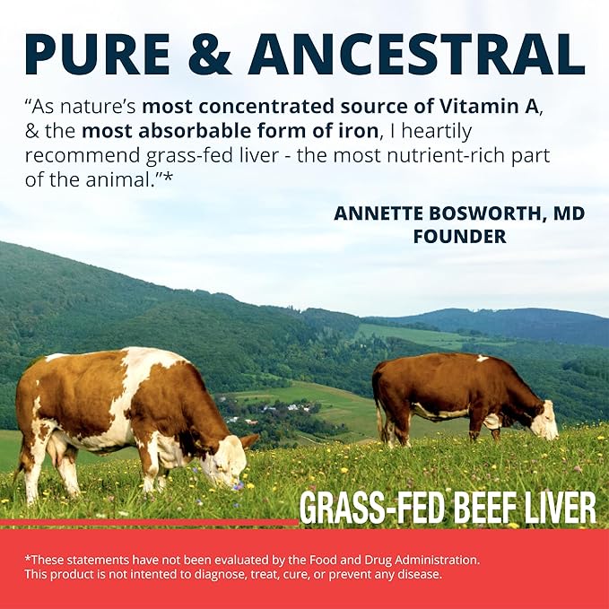 Dr. Boz - Beef Liver Capsules, 30 Servings - 4500mg Cow Liver - Energy, Immunity, & Health - Vitamin A, B12, Zinc, & Iron Supplement - Grass Fed & Pasture Raised Cows - Made in The USA - Self Care