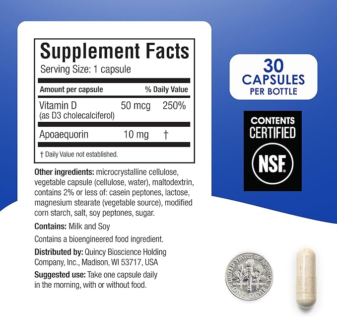 Prevagen Regular Strength 10mg, 30 Capsules with Apoaequorin & Vitamin D & Prevagen 7-Day Pill Minder