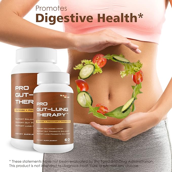 Pro Gut-Lung Therapy - Probiotic Mood Support - Defense + Recovery Probiotic - Support Balanced Mood - Support Gut Probiotic Balance - Support Lung Probiotic Balance - Overall Health Support