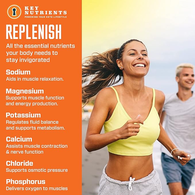 KEY NUTRIENTS Multivitamin Electrolytes Powder Packets - Tangy Orange Post Workout and Recovery 20 Pack Hydration Packets - Travel Hydration Powder - No Sugar, No Calories