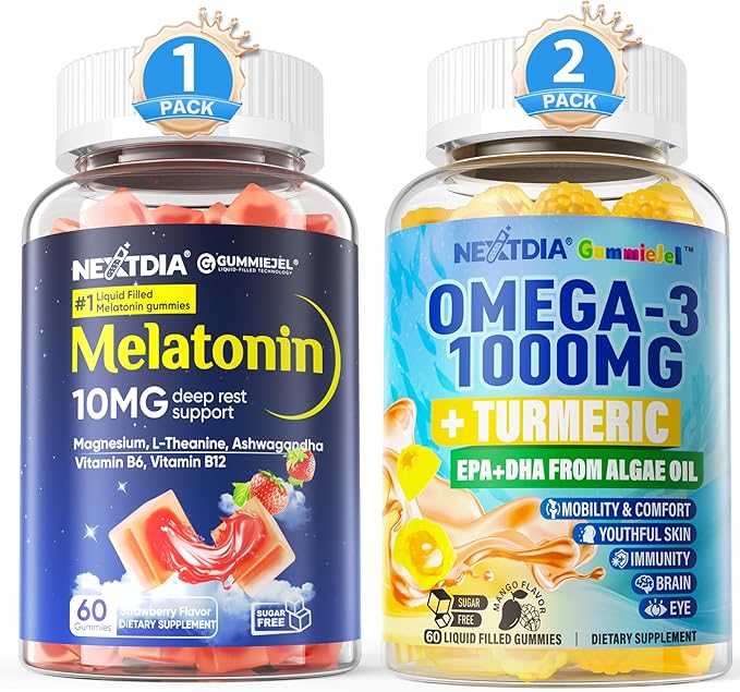 Omega 3, Melatonin Gummies, 3 Pack
