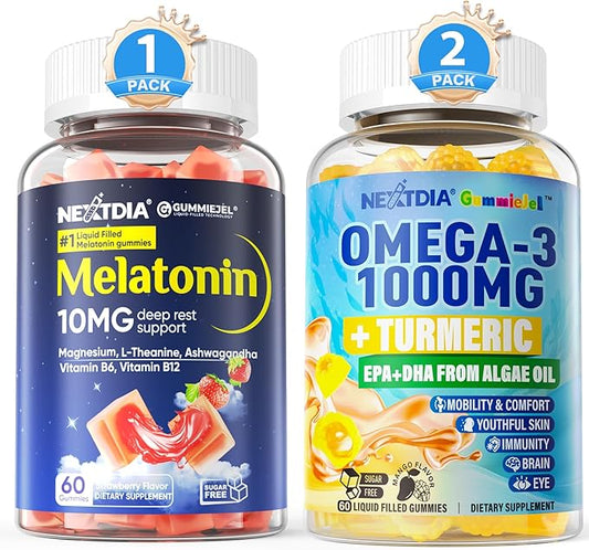 Omega 3, Melatonin Gummies, 3 Pack