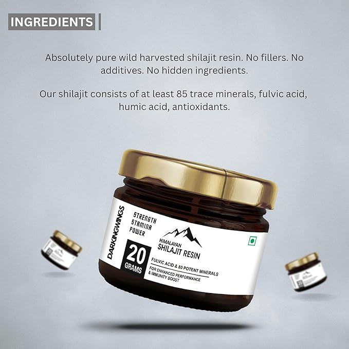 Pure Himalayan Shilajit Resin High Potency for Men & Women, Pure Natural Shilajit, 500 mg Per Serving, Naturally Occuring Trace Minerals & Fulvic Acid for Energy, Metabolism & Immune Support