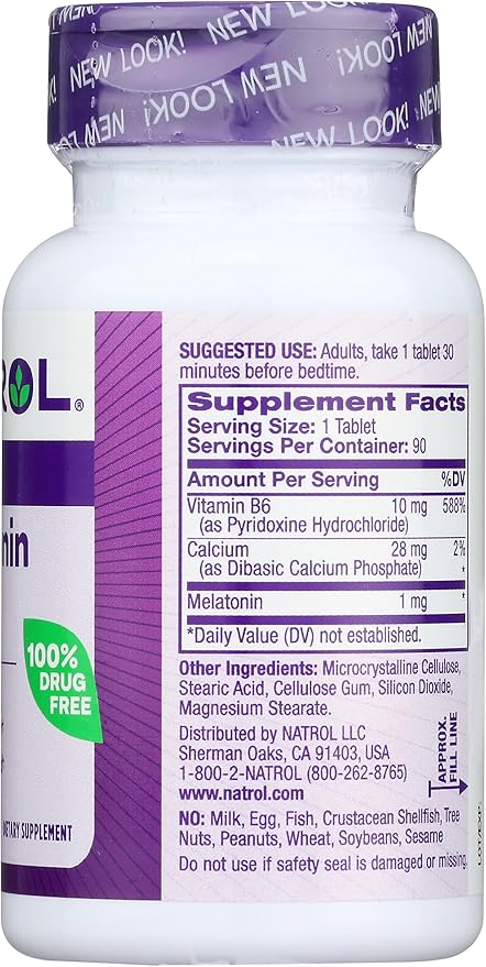 Natrol Melatonin Tablets 1mg, 90 Count