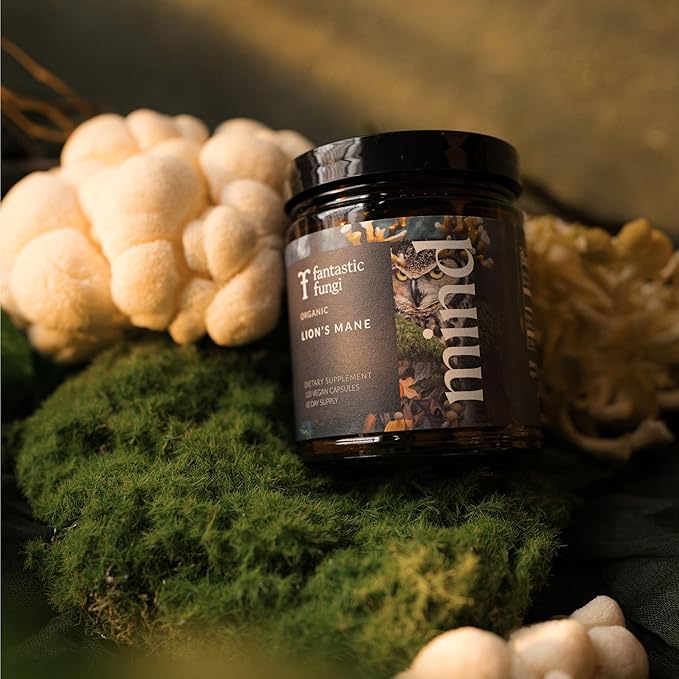 Mind Capsules | Organic Lion’s Mane Mushroom Brain Supplement | Focus & Memory Supplement | Lions Mane Supplement Capsules, 1000mg per Serving, 120 Capsules (60 Servings)