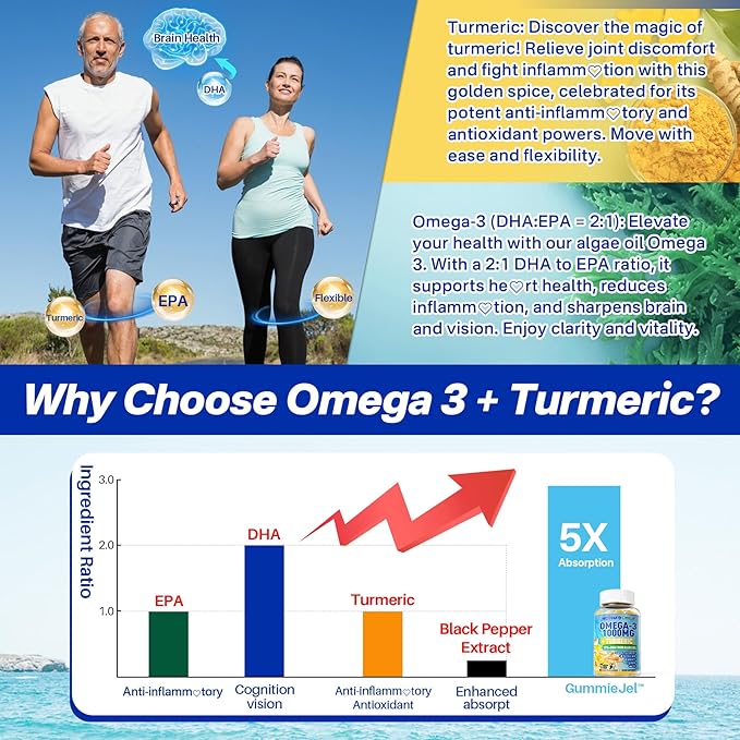 Omega 3, Melatonin Gummies, 3 Pack