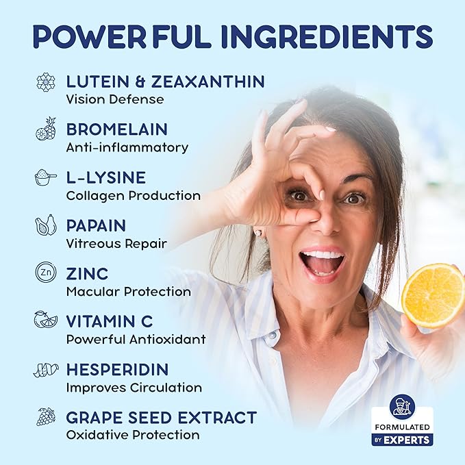 Lutein Supplement, HARO Clear AREDS 2 Eye Vitamin & Mineral Supplement, Contains Lutein and Zeaxanthin - Eye Strain and Blue Light Defense (90 Vegan Capsules)