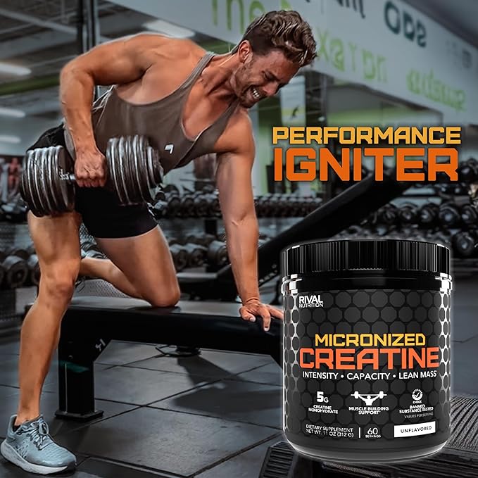 Rival Nutrition Micronized Creatine- Unflavored, 11 oz.