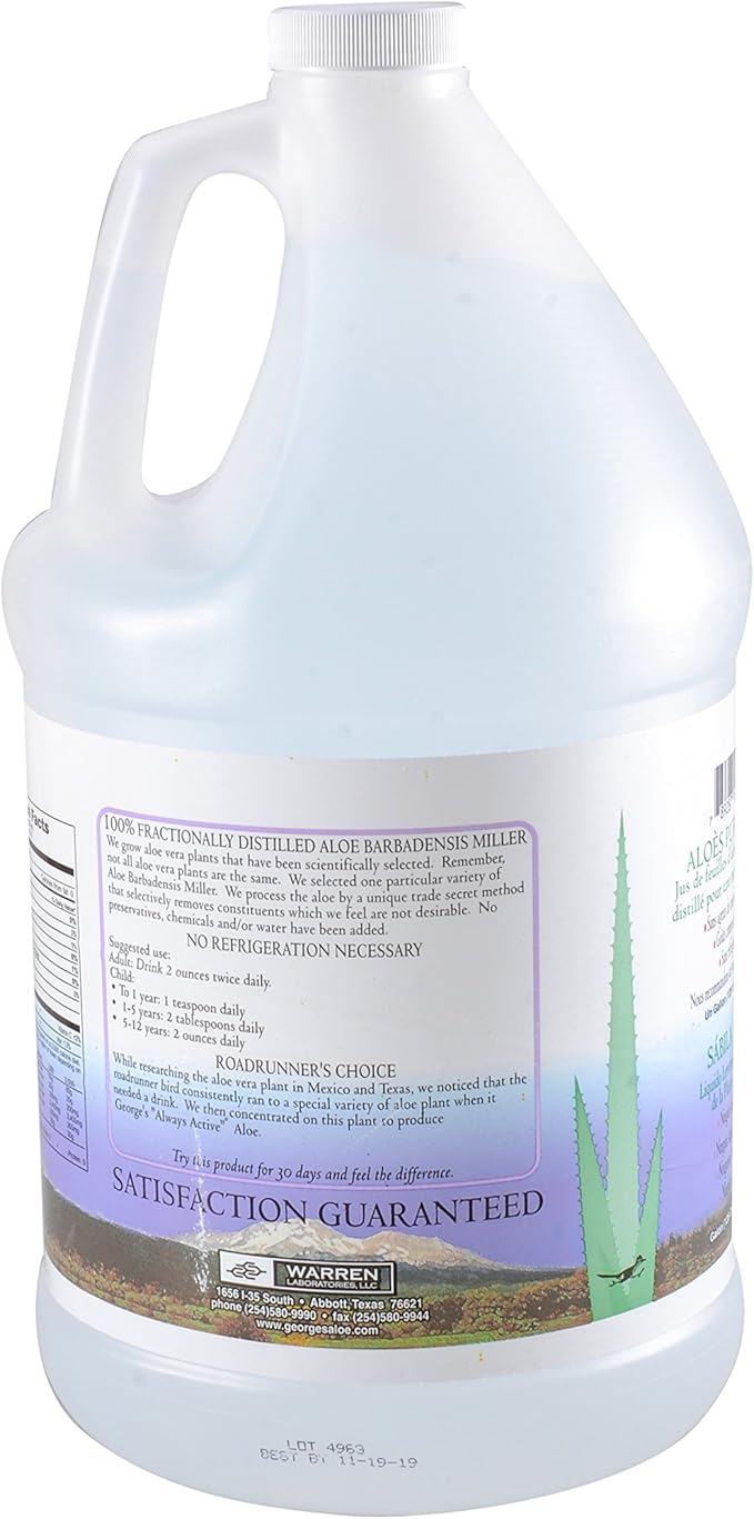 George's Aloe Vera Liquid Supplement, 128 oz