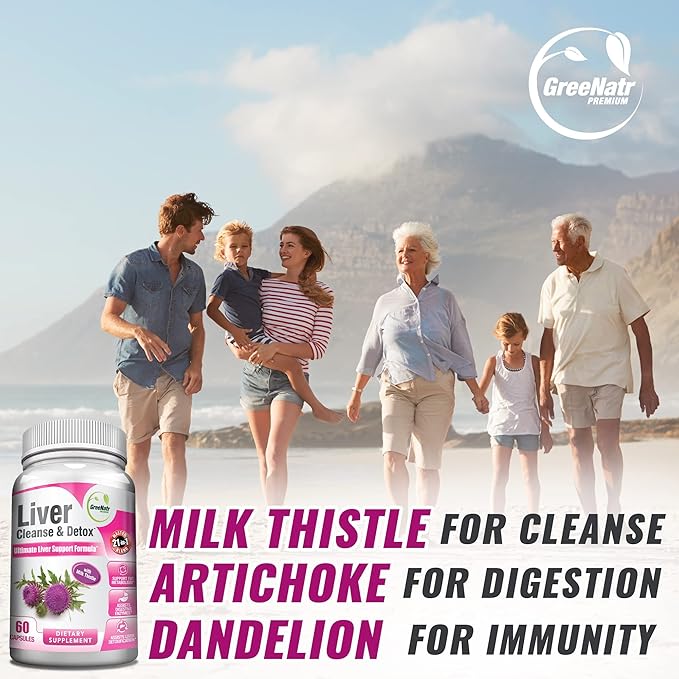 Comprehensive Immune and Liver Health Support Blend - 7-in-1 Immune Support Supplement with Vitamin C, Vitamin D3, Zinc and Liver Cleanse Detox & Repair Formula