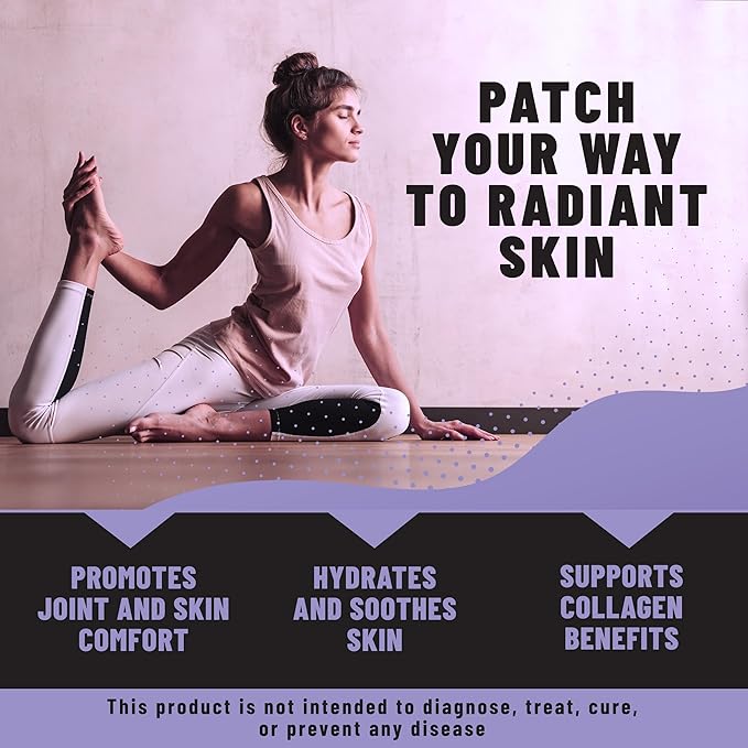 Collagen Patches - 36 Pcs | with Collagen Type 1 & 2 | Supports Skin Elasticity, Hydration & Firmness | Patches for Smooth, Youthful Skin & Active Lifestyles