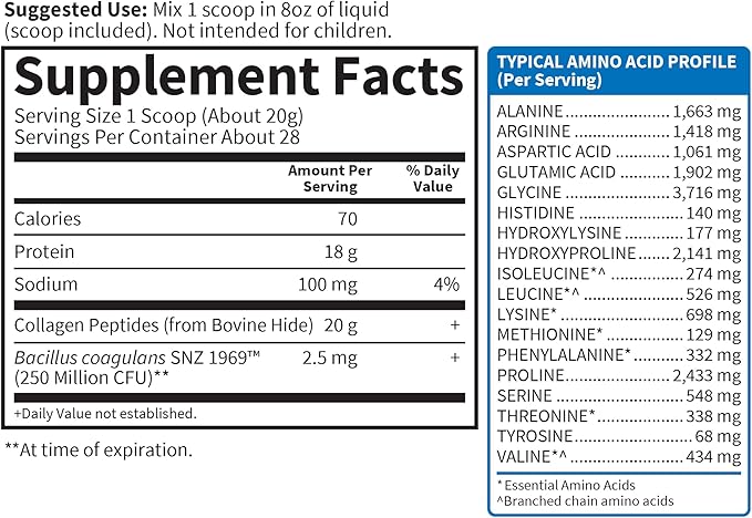 Garden of Life Grass Fed Collagen Peptides Powder Unflavored Collagen Powder for Women Men Hair Skin Nails Joints, Hydrolyzed Collagen Protein Supplements, Collagen for Women & Men, 28 Servings