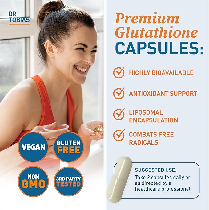 Dr. Tobias Magnesium Bisglycinate and Liposomal Glutathione - Supports Energy, Muscle Function, and Immune Health - Maximum Absorption - Vegan, Non-GMO