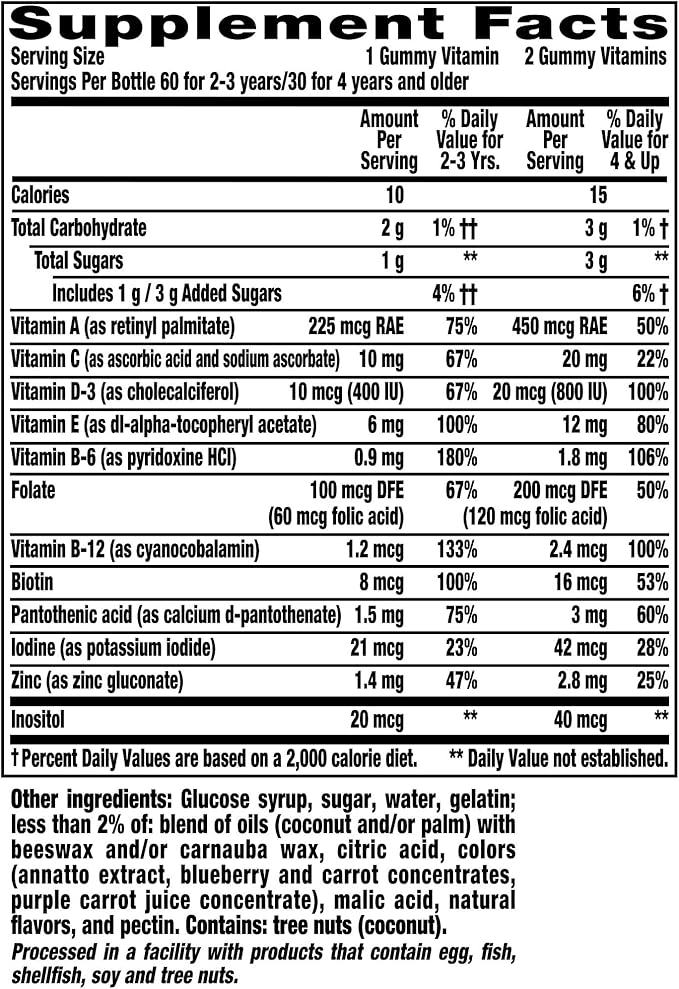 L’il Critters Paw Patrol Gummy Vites Daily Gummy Multivitamin for Kids, Vitamin C, D3 for Immune Support Cherry, Orange and Blueberry Flavors, 60 Gummies (Pack of 2)