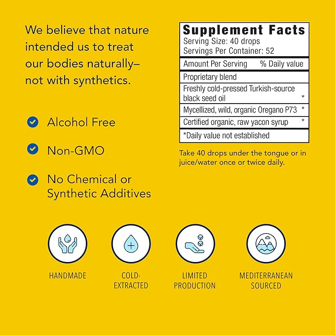NORTH AMERICAN HERB & SPICE Black Seed Oil Absorb-Max TQ - 2 fl. oz. - Sublingual Mycellized Drops - Immune Support & Digestive Health - Oil of Oregano - Non-GMO - 52 Total Servings