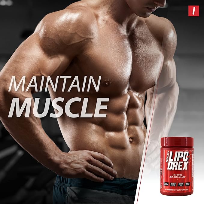 iSatori Lipo-Drex Fat Loss Thermogenic Formula - Focus Blend - Fast Acting Total Body Fat Burner Weight Loss Muscle Maintenance and Appetite Suppressant for Men and Women - 60 Capsules
