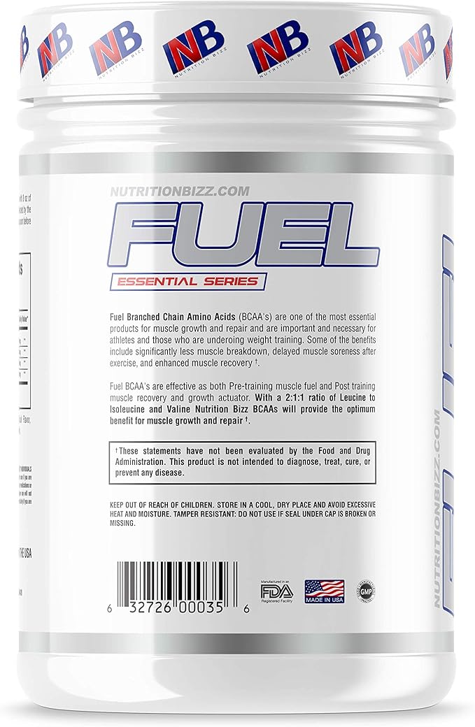 BCAA Powder, 5 Grams of BCAAs Amino Acids, Post Workout Recovery Drink for Muscle Building, Recovery, and Endurance, 30 Servings (Blue Raspberry)