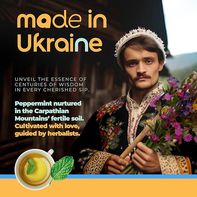 100% Pure Peppermint Tea - Only Mint Leaves without Stems, Peppermint Tea Bags, Caffeine-Free Tea Bags, 60 count, by Aprika Life