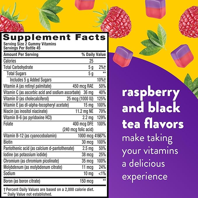 Vitafusion Multi + Energy* Gummy Vitamins, Contains B Vitamins to Provide Energy Metabolism Support*, 90 Count