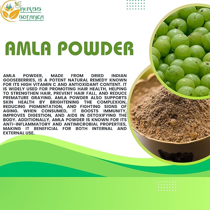 Natural Amla Powder (Indian Gooseberry, Amalaki), Pure Natural Fruit Powder with Vitamin C for Hair Growth & Immune Support, Emblica Officinalis, 5.3 oz / 150 gm