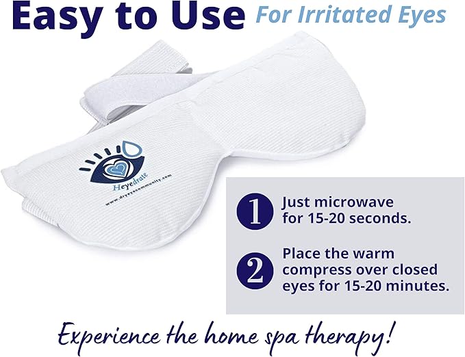Triglyceride Omega 3 Fish Oil, Heated Eye Mask, Lid and Lash Cleanser Foaming Tea Tree Face Wash Bundle for Eye Health, Provides Relief for Irritated Eyes