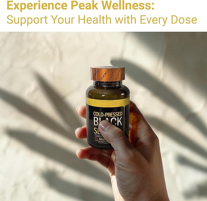 Cold-Pressed Black Seed Oil, 2% Thymoquinone, 500 MG per Capsule, 60 Count