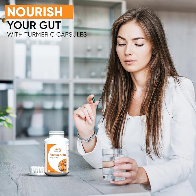 Turmeric Curcumin Capsules 500mg 60 Capsules - Herbal Supplement for Immune System & Digestive Health Support | Vegan Capsules for Men and Women | Ayurvedic Wellness and Nutrition……