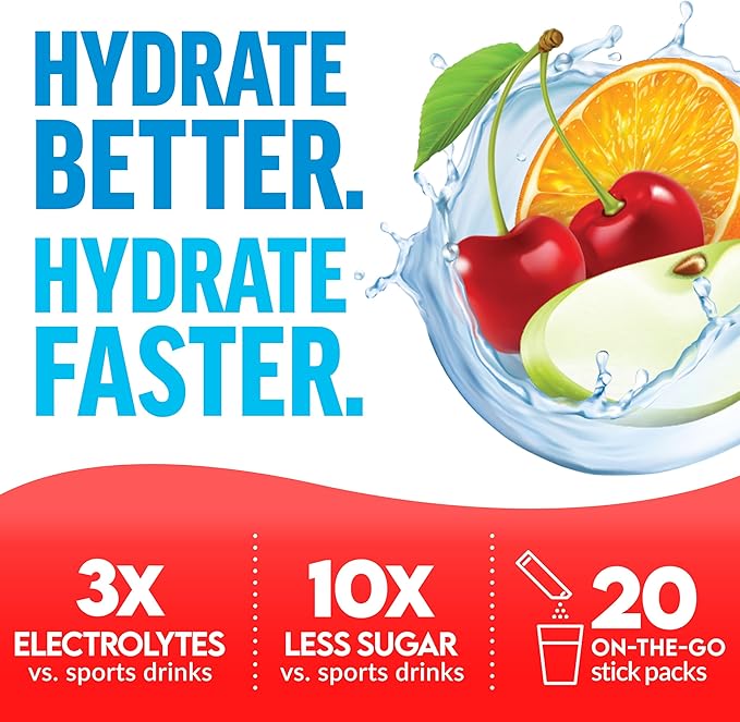 FORCE FACTOR Liquid Labs Energy Drink, Electrolytes Powder, Hydration Packets to Boost Energy & Focus, 5 Essential Electrolytes, Vitamins, Minerals, & Antioxidants, Fruit Punch Flavor, 20 Stick Packs