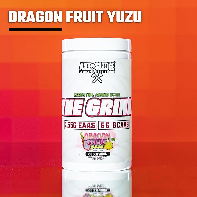 The Grind Essential Amino Acids, Branched Chain Amino Acids, 30 Servings (Dragon Fruit Yuzu)