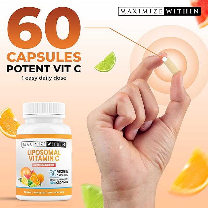 Liposomal Vitamin C Capsules - Enhanced Absorption, 60 Count