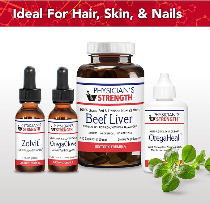 Physician's Strength Zolvit - 30 mL - Skin Support Formula with P73 Oregano, Extra Virgin Olive Oil, Wild Bay Leaf Oil & Mediterranean Black Seed Oil - for All Skin Types