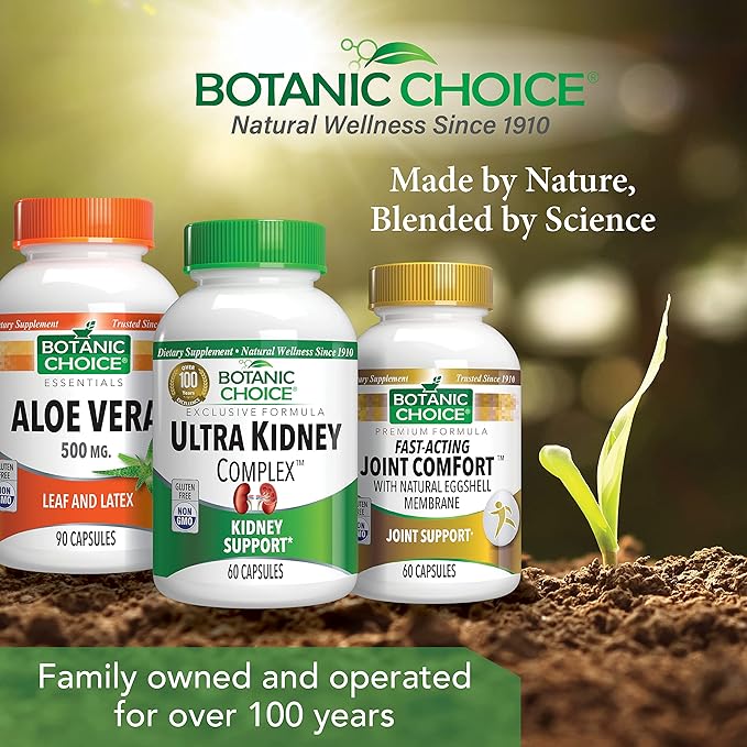 Botanic Choice Ultra Kidney Complex - Optimal Kidney Support with Milk Thistle, Green Tea & More- 60 Capsules