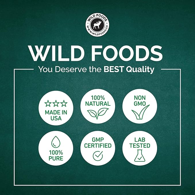 Wild Foods Lions Mane Powder Mushrooms Extract 10:1 | Organic Mushroom Powder | Adaptogenic Nootropic Herb for Brain Health, Memory and Focus(4 Ounce)