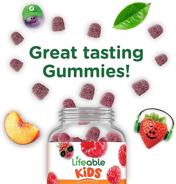 Lifeable Vitamin B12 for Kids | 1000 mcg | Great Tasting Vitamin B12 Gummies | Gluten Free, Vegan B12 Vitamins | B12 Vitamins for Energy, Mood and Nervous System Support | 90 Gummies