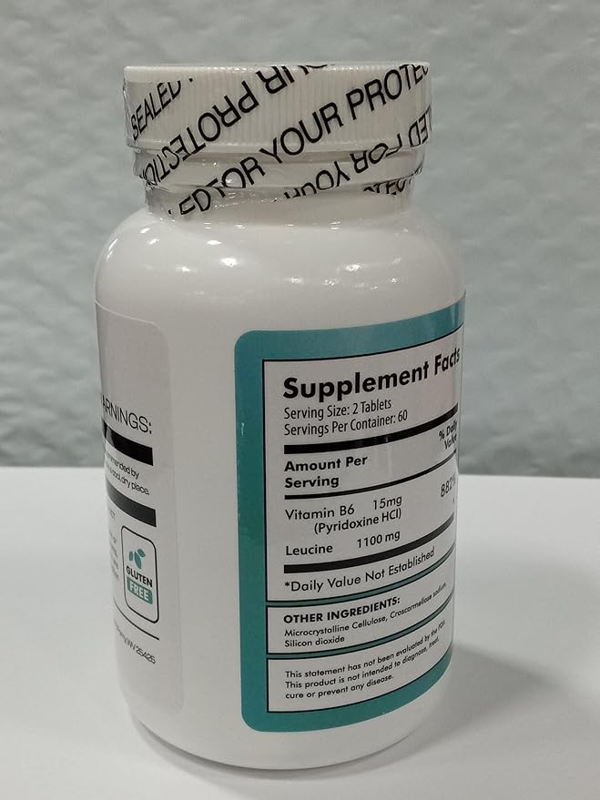 LEUSIX® Weight Management Supplement – Patented Leucine + Vitamin B6 Formula – Supports Metabolism, Fat Utilization & Lean Muscle – 120 Tablets (1-Month Supply)