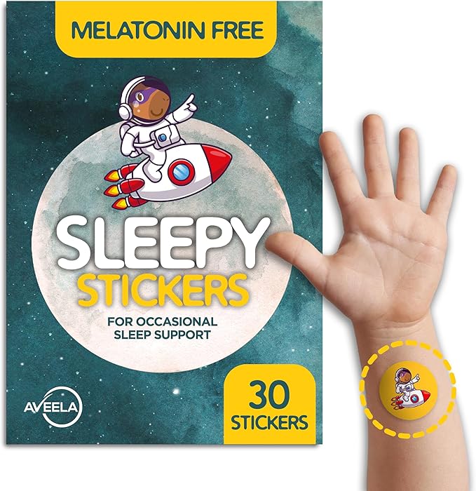 Sleepy Stickers Melatonin Free for Kids and Adults (30 Pack) Sleep Patches for Kids, Natural & Sugar Free. Calm Patch to Sleep Better
