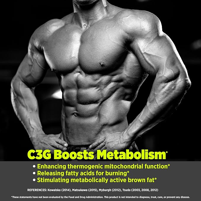 Biotest Indigo-3G - Feeds Muscle, Starves Fat with Cyanidin 3-Glucoside (C3G) for Metabolic Health - 30-Day Supply, 120 Capsules