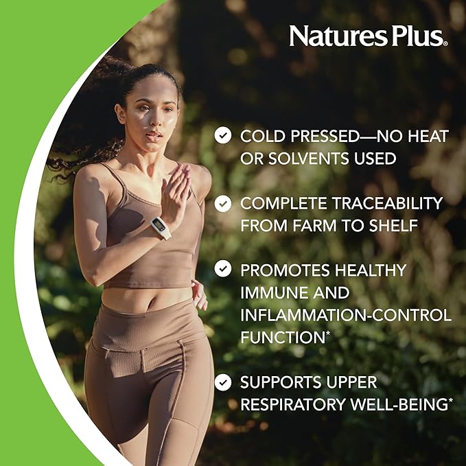 Natures Plus PRO ThymoQuin Black Seed Oil 500 mg - 60 Softgels - Full-Spectrum, Cold-Pressed Oil - Gluten Free - 60 Servings