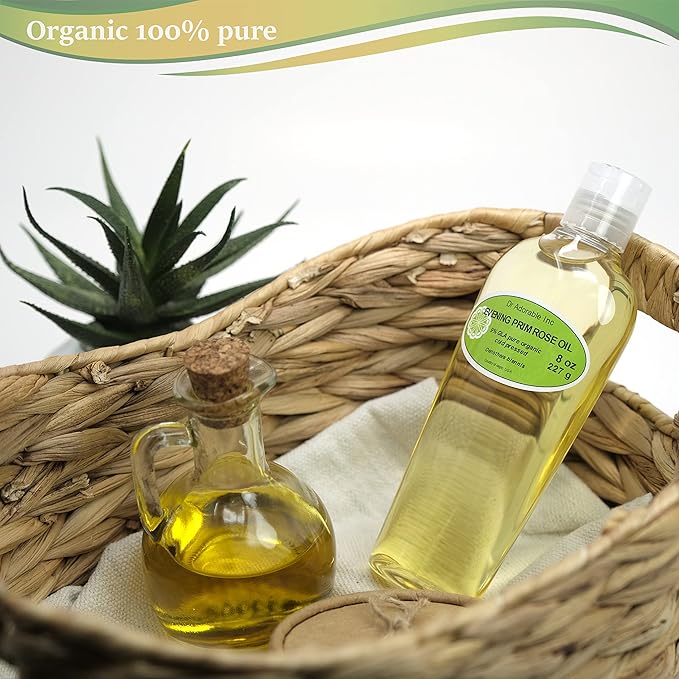 Dr Adorable - 8 oz - Evening Primrose Oil - 100% Pure Natural Organic Cold Pressed